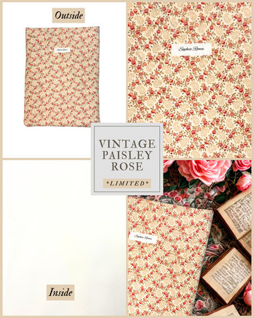 Vintage Paisley Rose Book Sleeve