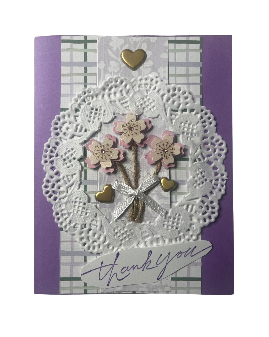 Purple Lace Handmade Card