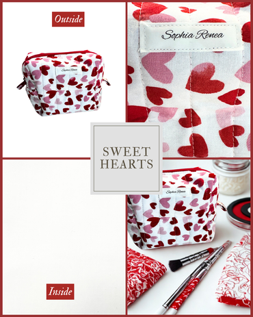 Medium Sweet Hearts Makeup Bag