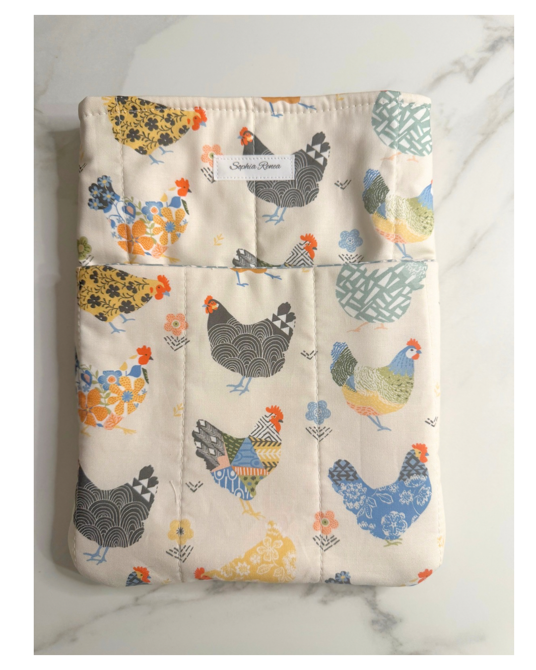 Patchwork Hens Book Sleeve