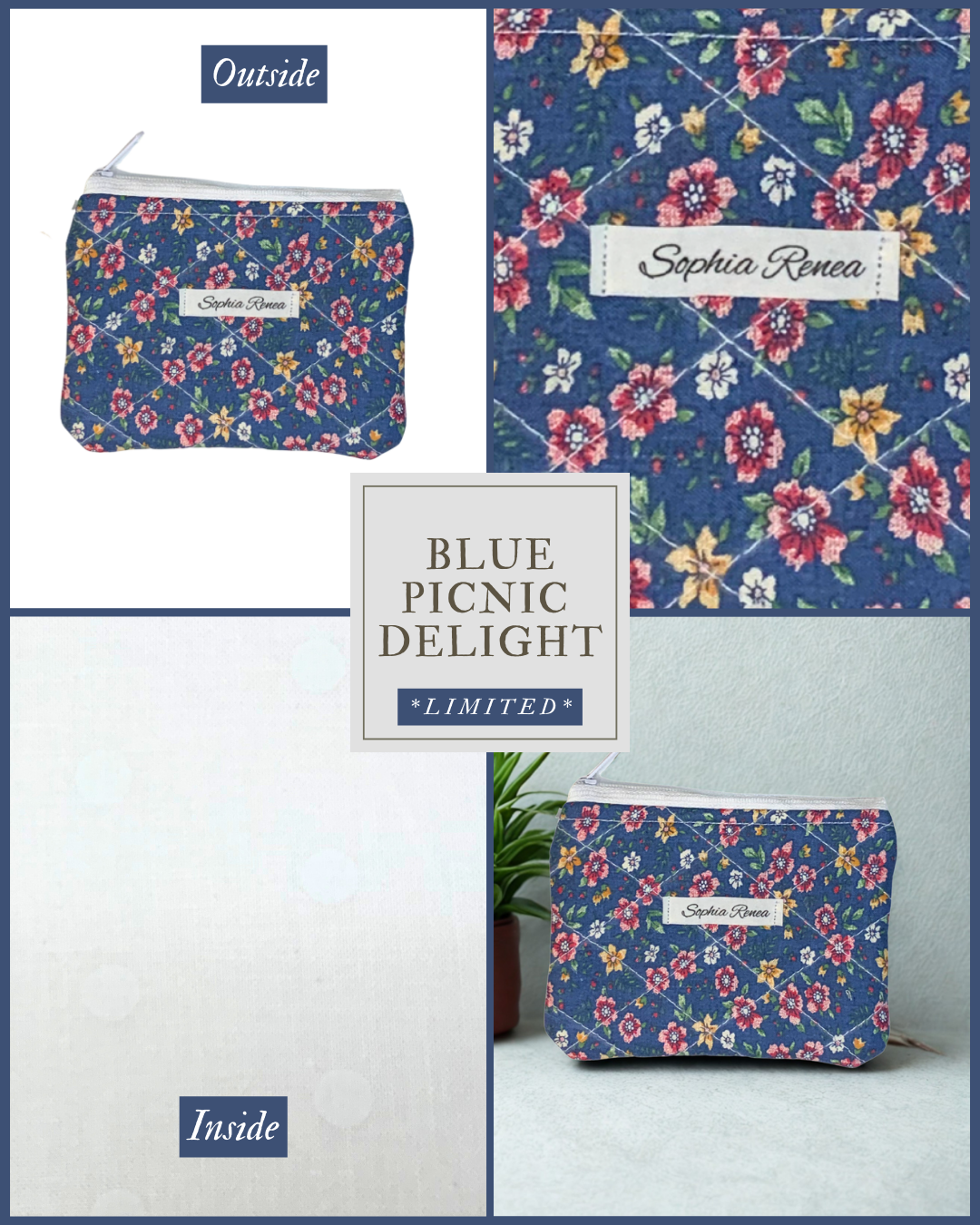 Blue Picnic Delight Wallet
