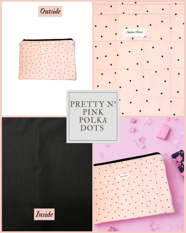 Pretty N Pink Polka Dots Laptop Sleeve