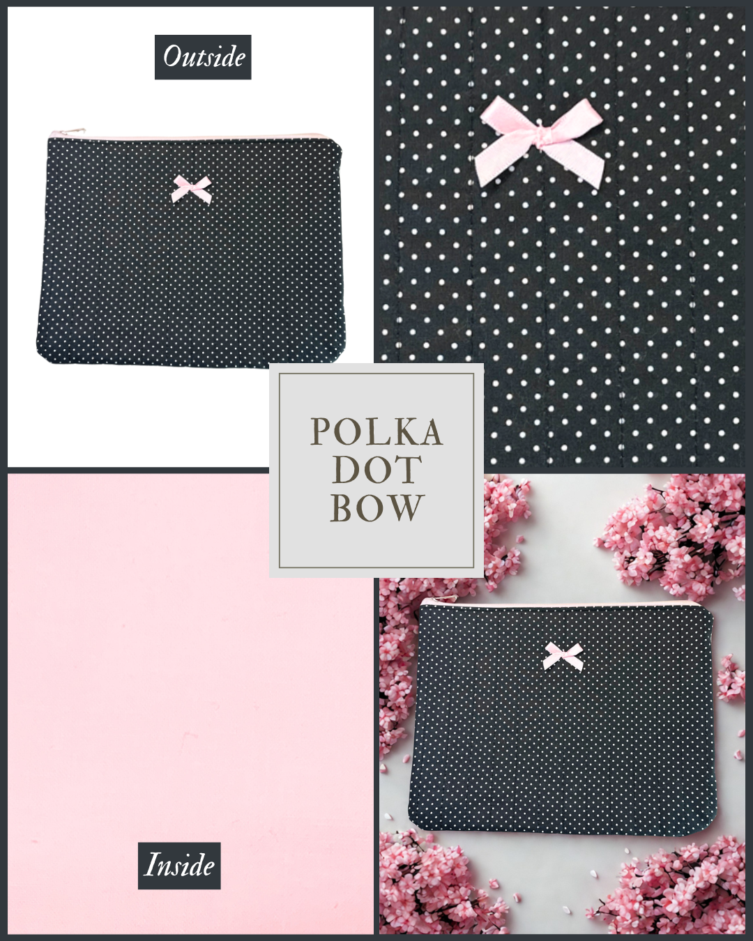 Polka Dot Bow IPad Sleeve