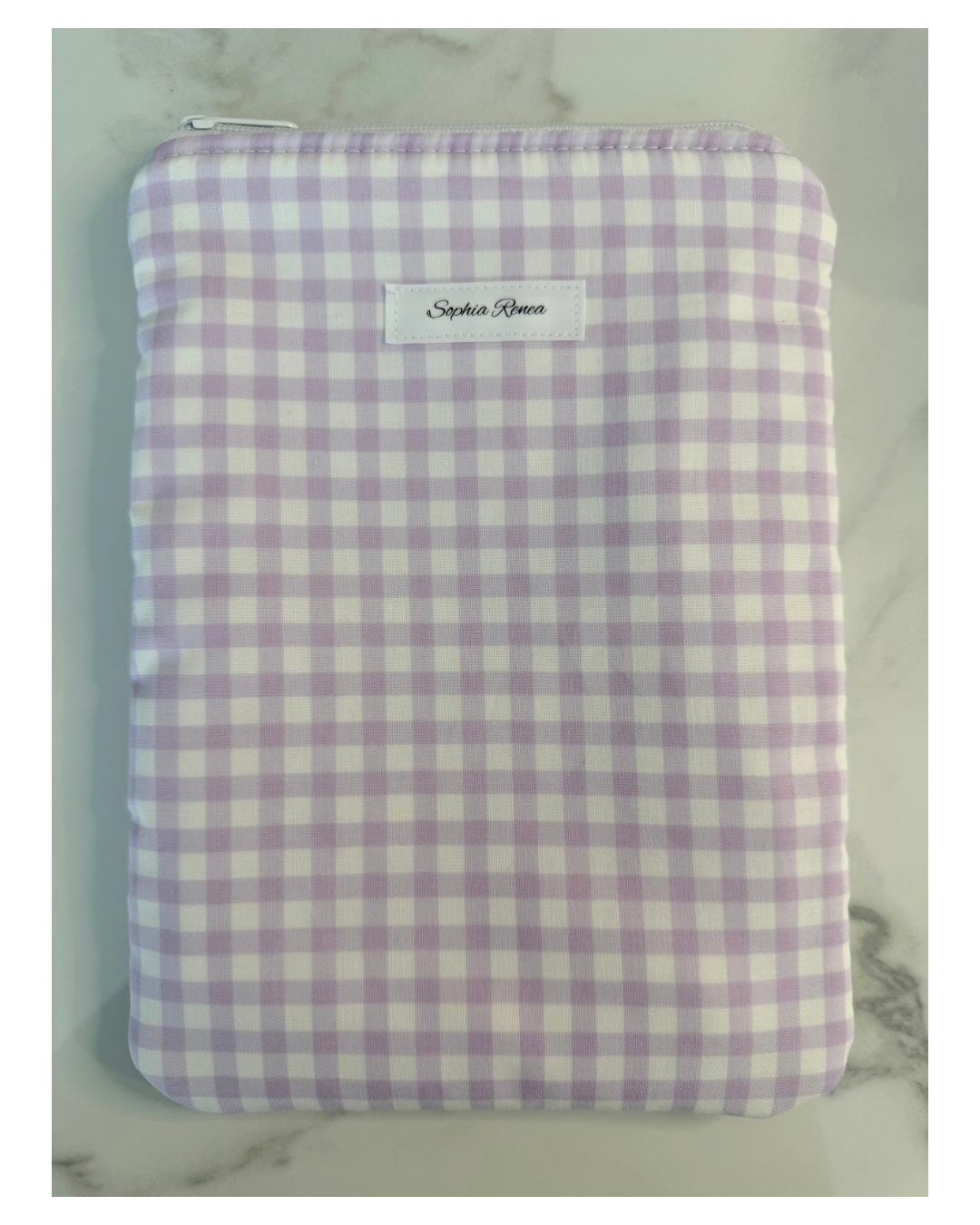 Lilac Gingham Kindle Sleeve
