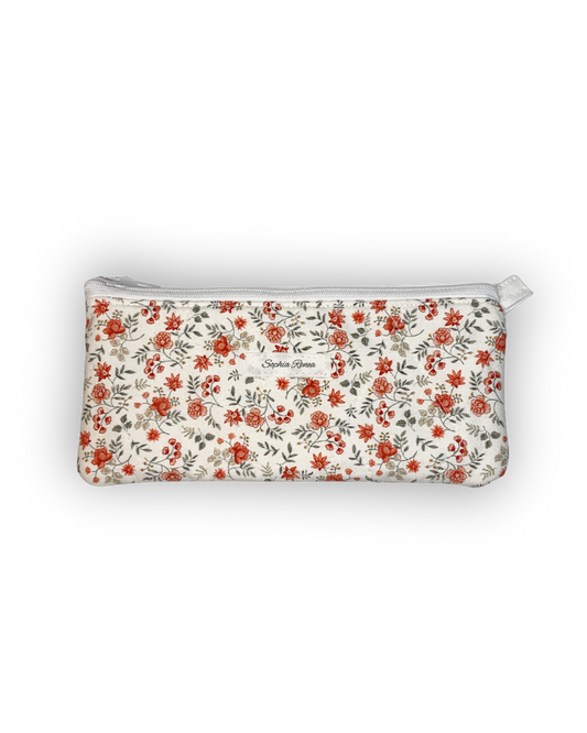 Orange Secret Garden Pencil Case