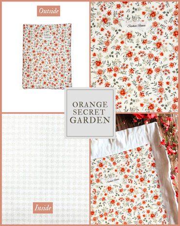 Orange Secret Garden Book Sleeve