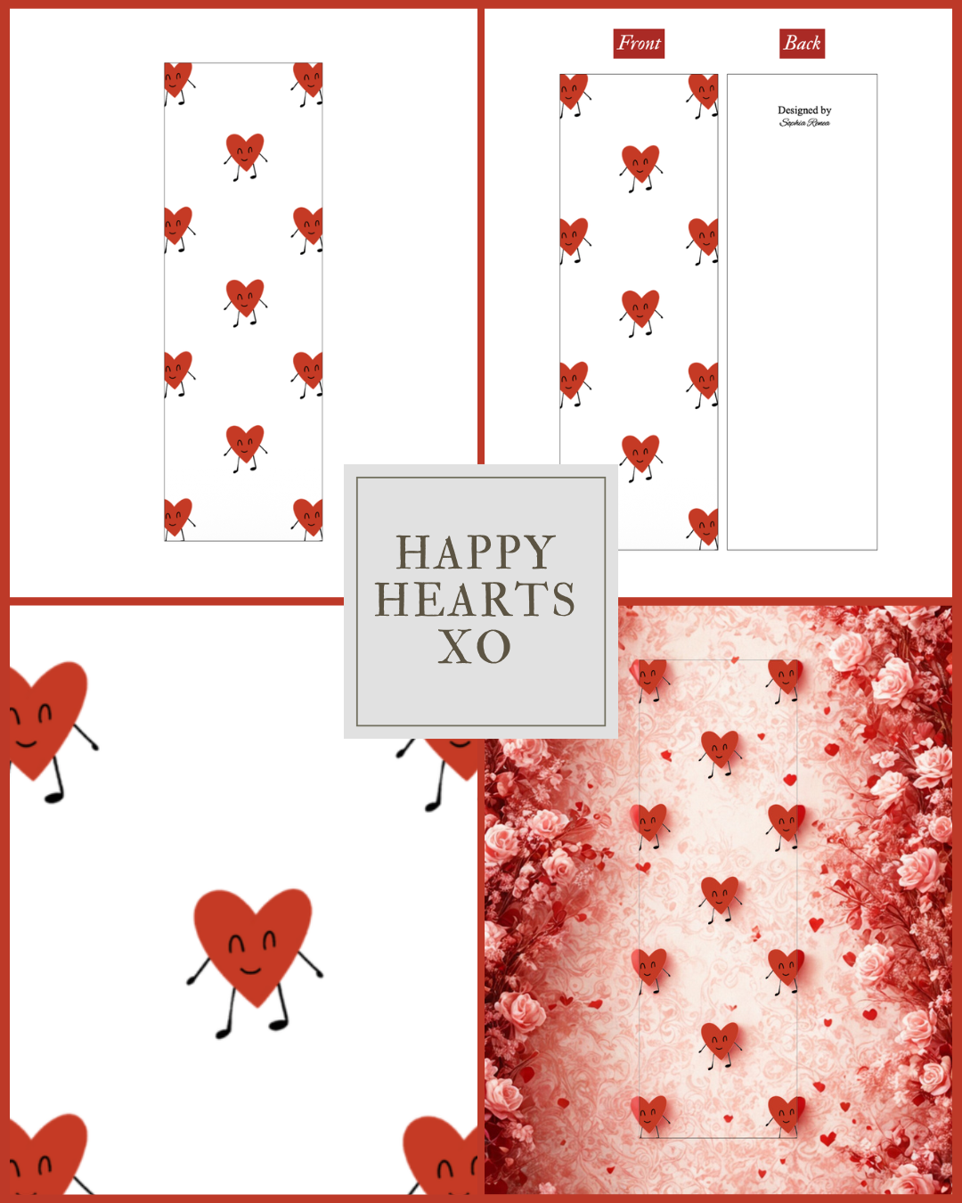 Happy Hearts XO Bookmark