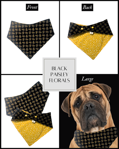 Black Paisley Florals | Large