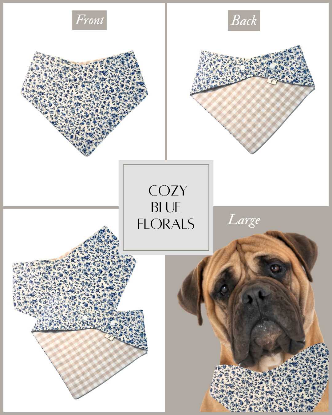 Cozy Blue Florals | Large