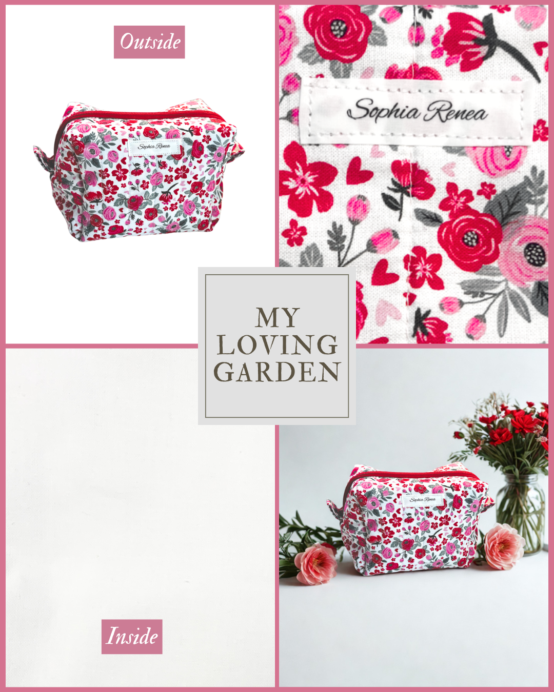 Medium My Loving Garden Makeup Bag