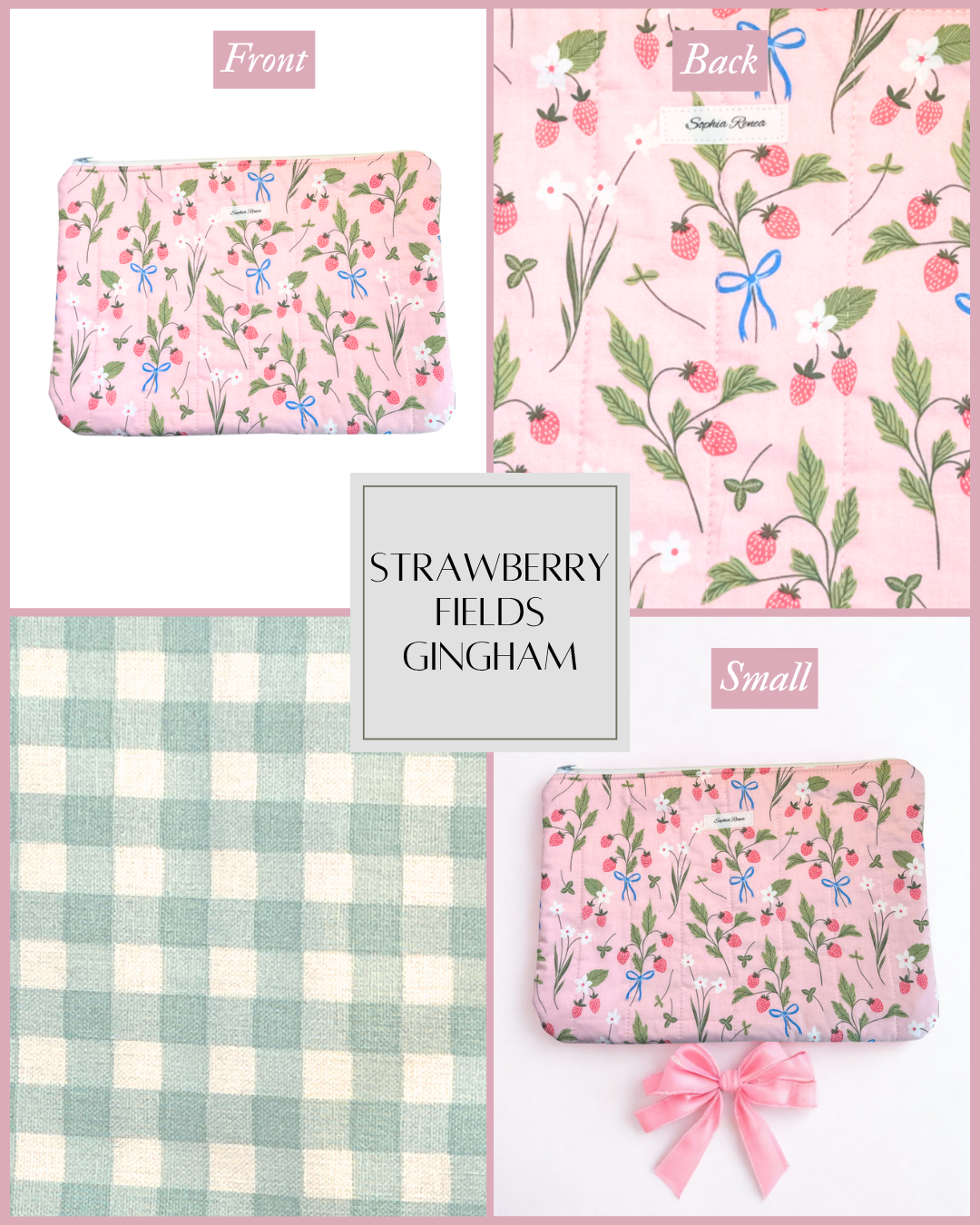 Strawberry Fields Gingham Laptop Sleeve