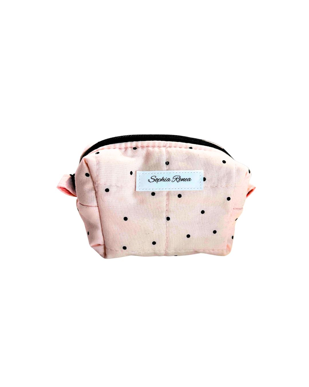 Mini Pink Polka Dot Makeup Bag