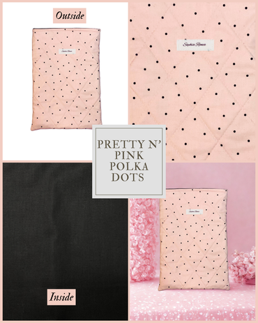 Pretty N Pink Polka Dots Book Sleeve