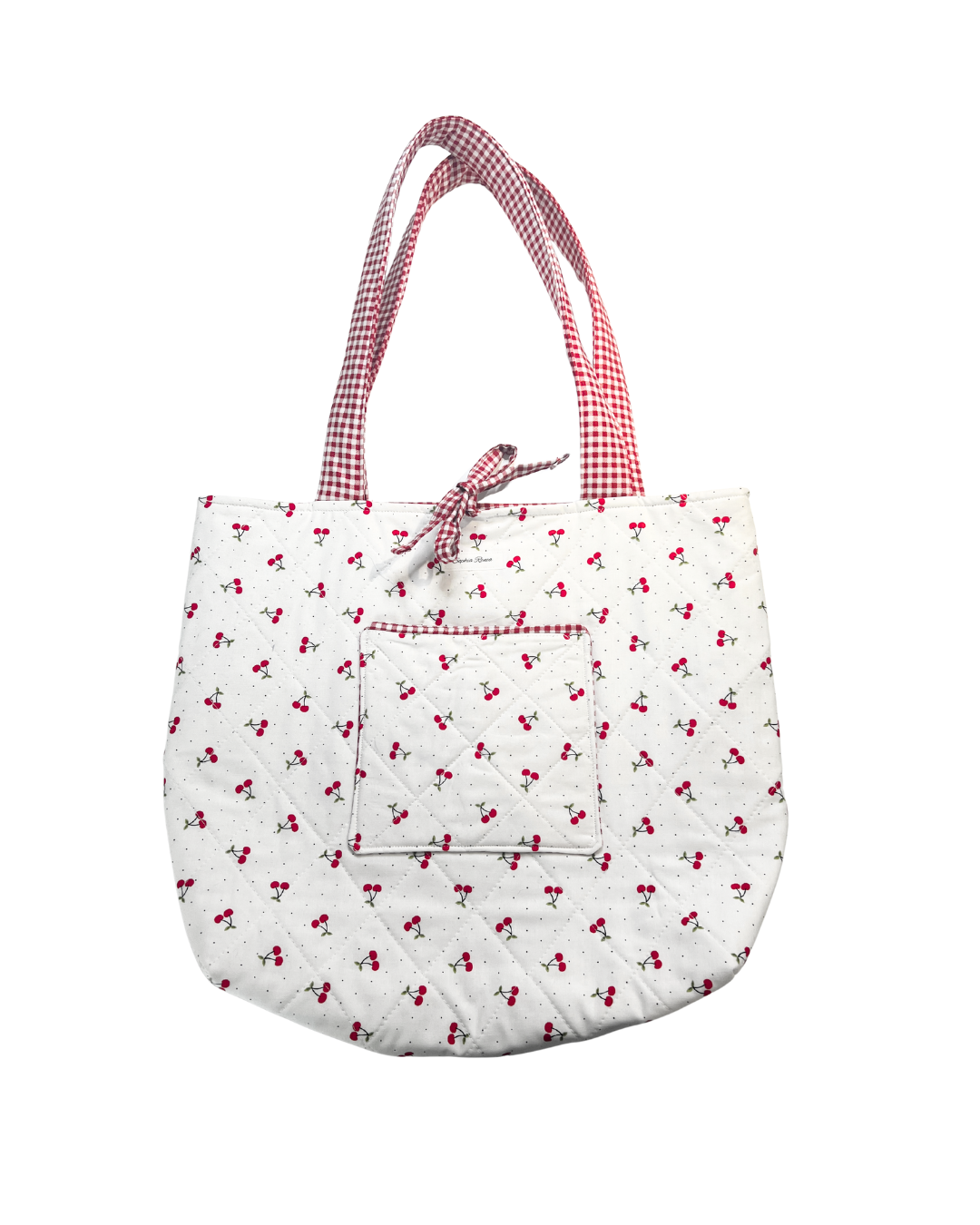 Large Sweet Cherry Kiss Tote Bag
