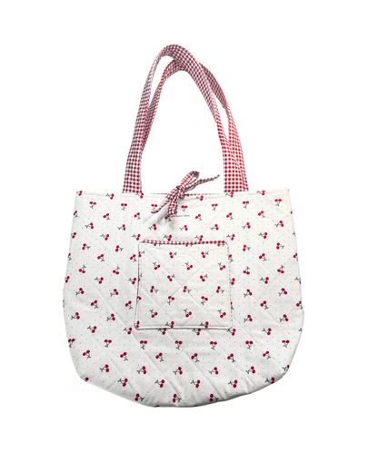 Large Sweet Cherry Kiss Tote Bag