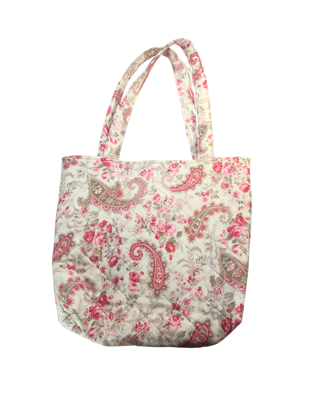 Large Paisley Rose Garden Tote Bag