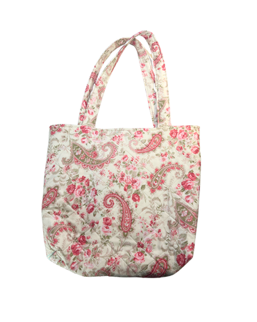 Large Paisley Rose Garden Tote Bag