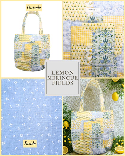 Large Lemon Meringue Fields Tote Bag