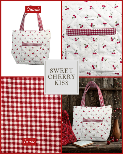 Mini Sweet Cherry Kiss Tote Bag
