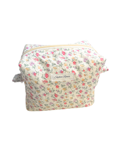 Medium Lavender Wish Garden Makeup Bag