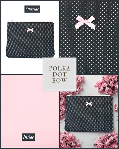 Polka Dot Bow IPad Sleeve