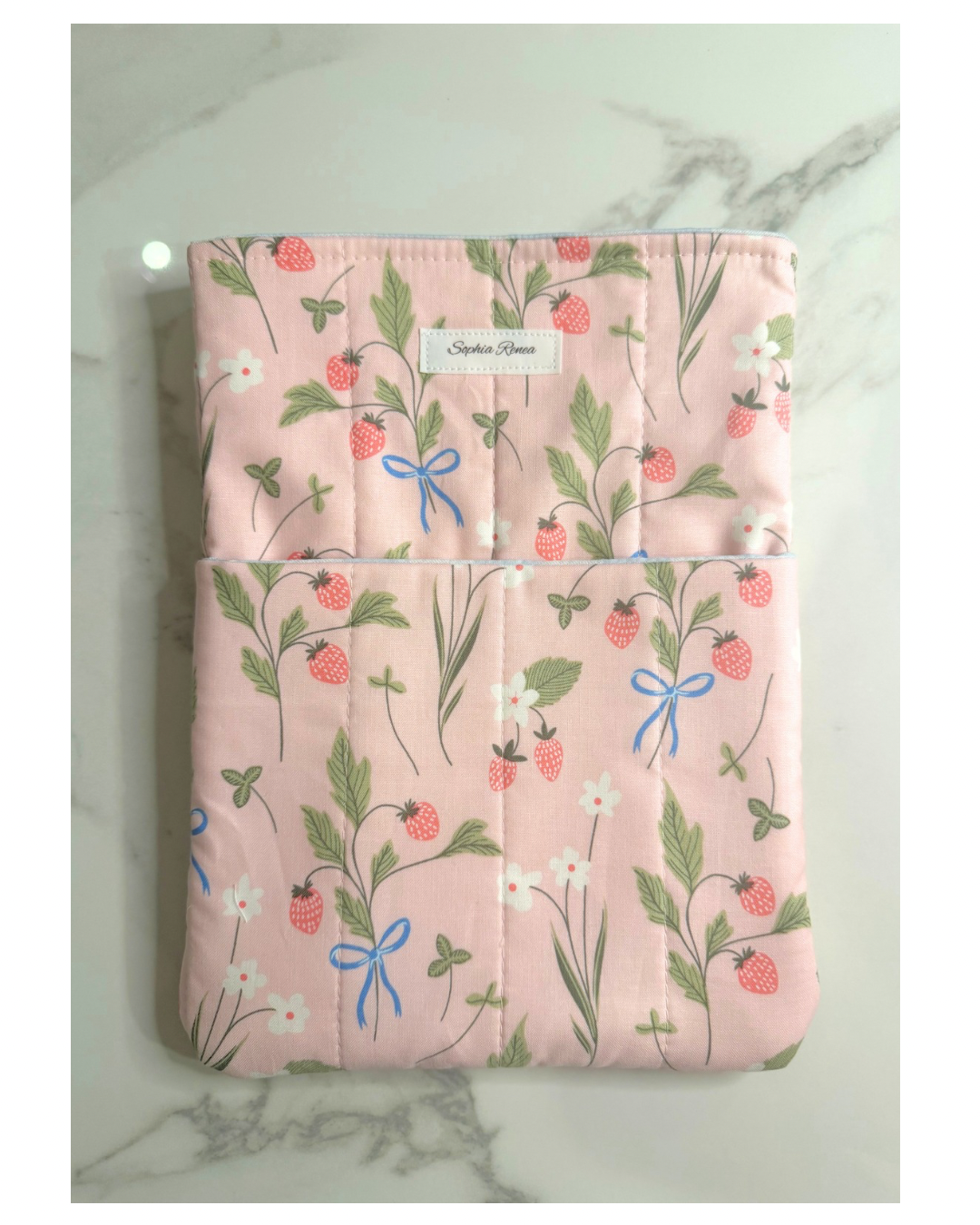 Strawberry Fields Gingham Book Sleeve