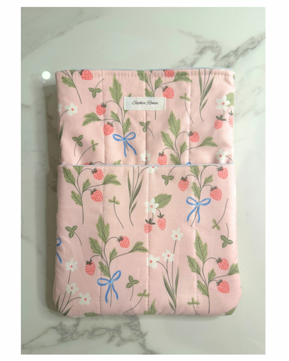 Strawberry Fields Gingham Book Sleeve