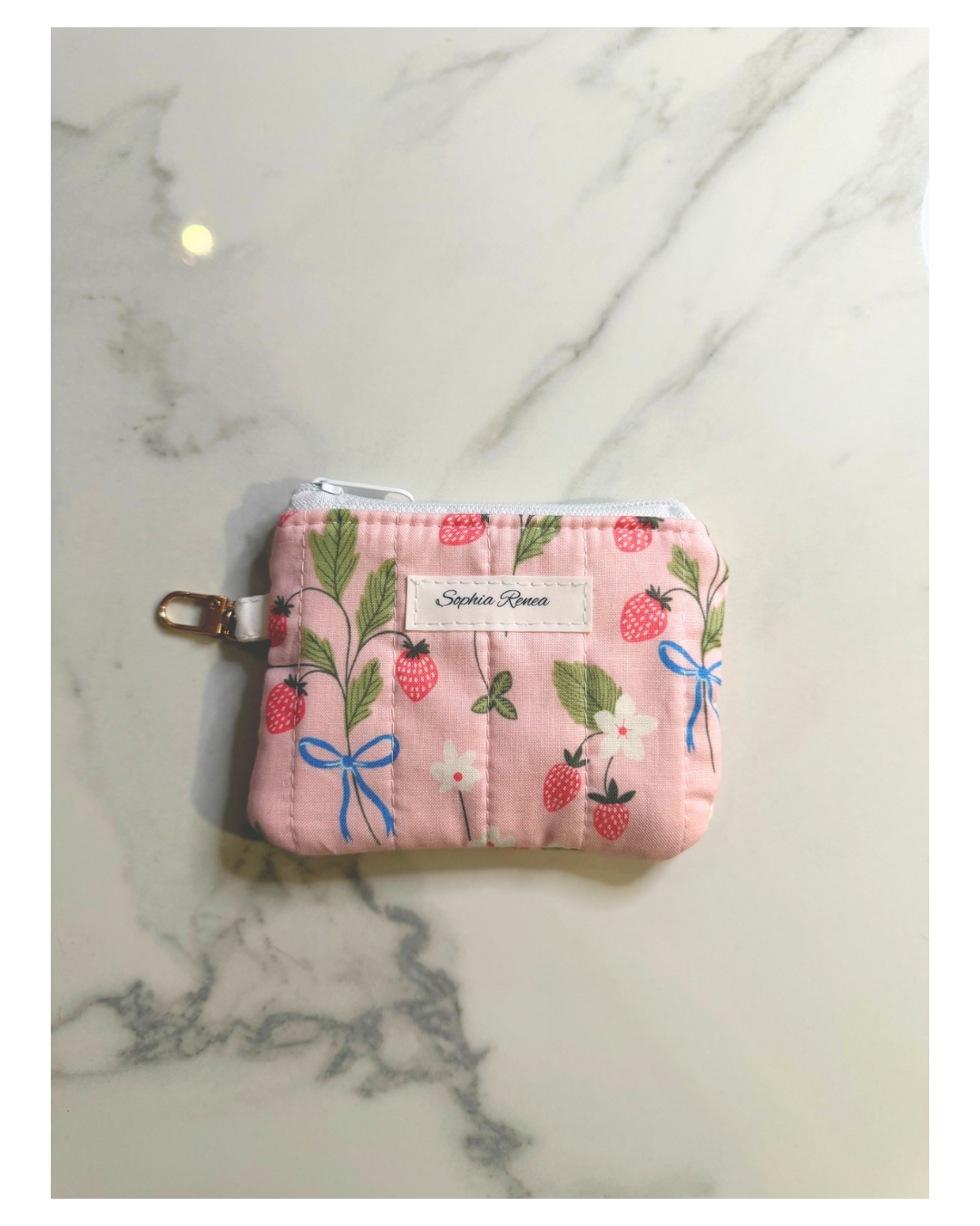 Strawberry Fields Gingham Mini Wallet