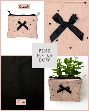 Pink Polka Bow Wallet