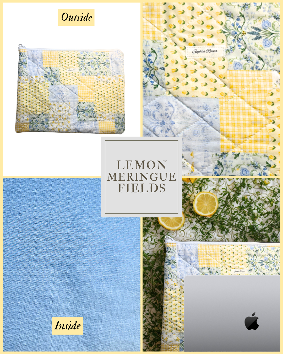 Lemon Meringue Fields Laptop Sleeve